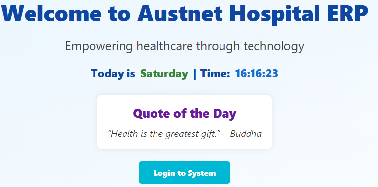 Hospital Management System Dashboard